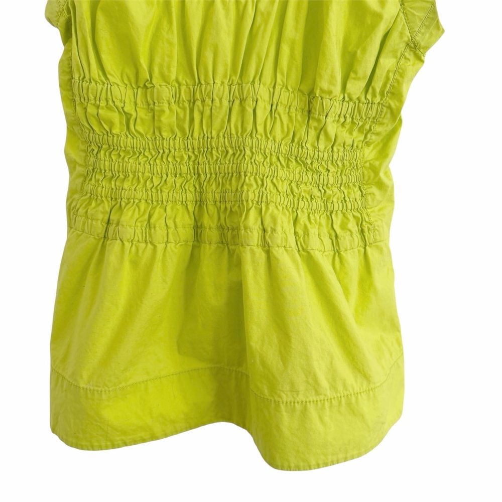 Proenza Schouler White Label Poplin Gathered Tank Top Green Apple - EUC, Size 6 - Picture 7 of 16